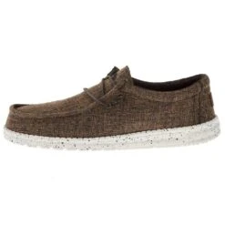 Heydude Men`s Hey Dude Wally Eco Linen Dark Brown -Heydude 112471628 03