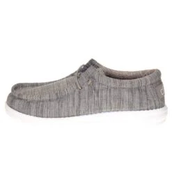 Heydude Youth Hey Dude Walley Linen Stone Casual Shoe -Heydude 130130704 2
