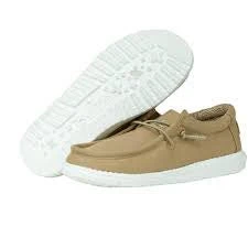 Heydude Hey Dude Youth Wally Dark Tan Casual Shoe
