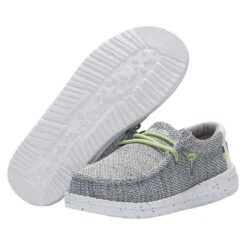 Heydude Youth Hey Dude Stone White Wally Stretch Casual Shoes