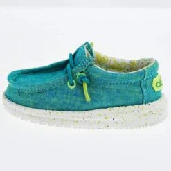 HeydudeToddler Hey Dude Wally Green Chambray Gamer Casual -Heydude 160018360 03