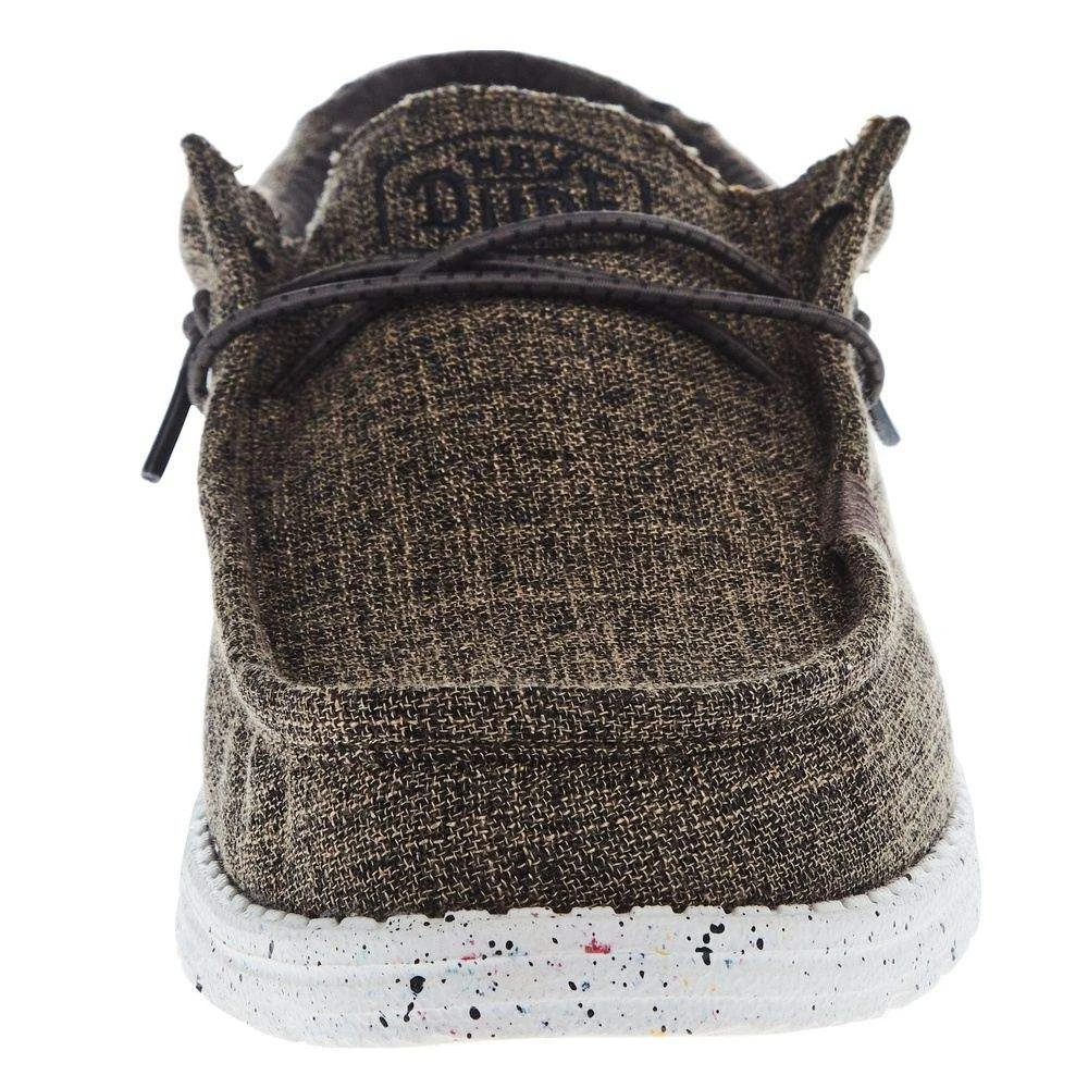 Heydude Men's Hey Dude Wally E Dark Brown Linen Casual Shoe 4 Heydude Men's Hey Dude Wally E Dark Brown Linen Casual Shoe - Image 2