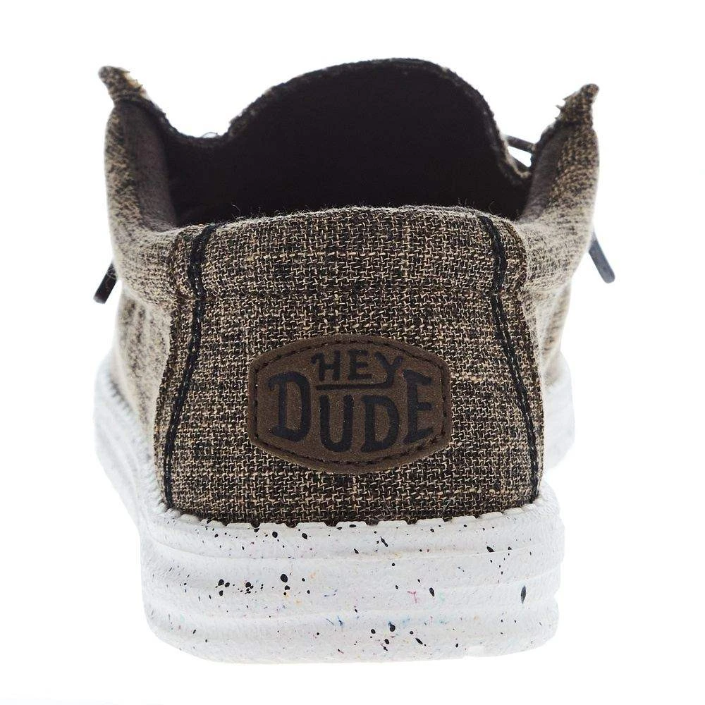 Heydude Men's Hey Dude Wally E Dark Brown Linen Casual Shoe 6 Heydude Men's Hey Dude Wally E Dark Brown Linen Casual Shoe - Image 4