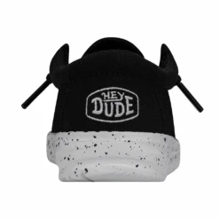 Heydude Hey Dude Wally Toddler Slub Canvas Black -Heydude 40029 001 WALLYTODDLERSLUBCANVAS BLACK RIGHTBACK