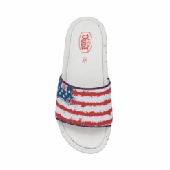 Heydude Hey Dude Chandler Knit Flag Slides -Heydude 40114 1JR CHANDLERKNIT FLAG RIGHTTOP
