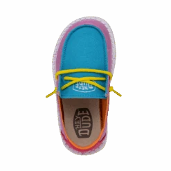 Heydude Hey Dude Wendy Toddler Slub Color Block -Heydude 40144 9CI WENDYTODDLERSLUBCANVAS COLORBLOCK LEFTTOP