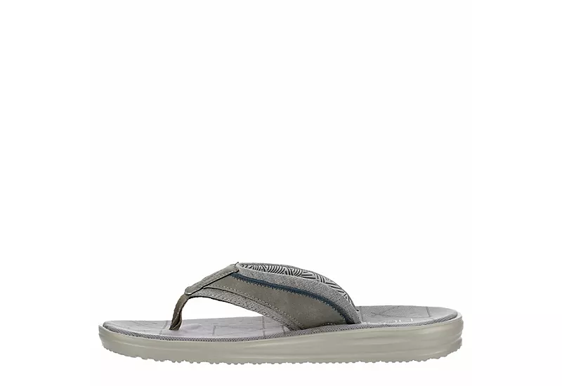 Heydude Mens Sami Flip Flop Sandal - Grey 6 Heydude Mens Sami Flip Flop Sandal - Grey - Image 4